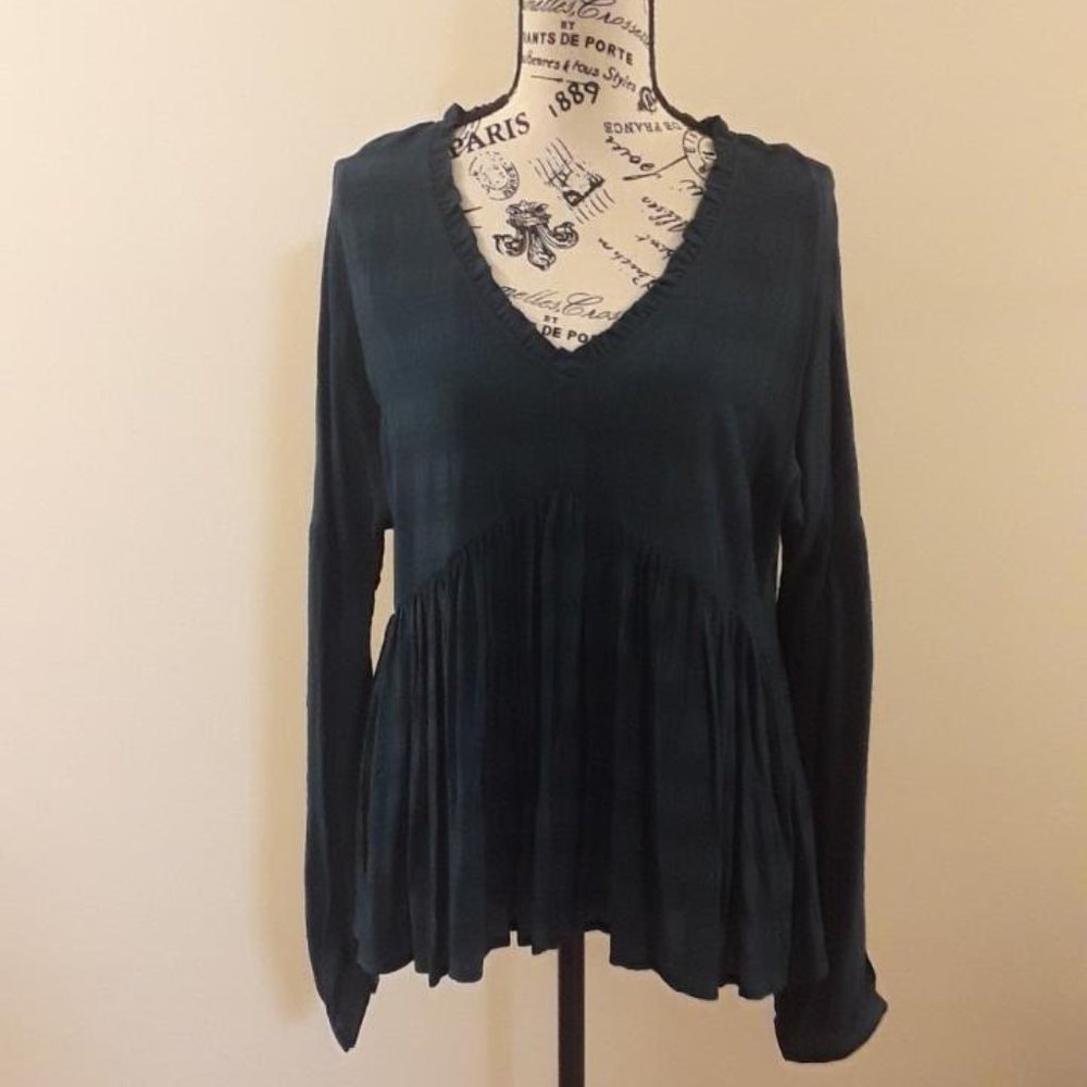 Ruffled Edge Peasant Blouse